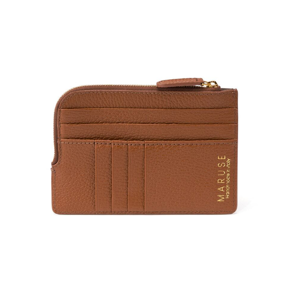 Leather Zipped Travel Wallet - Handmade in Italy | Maruse