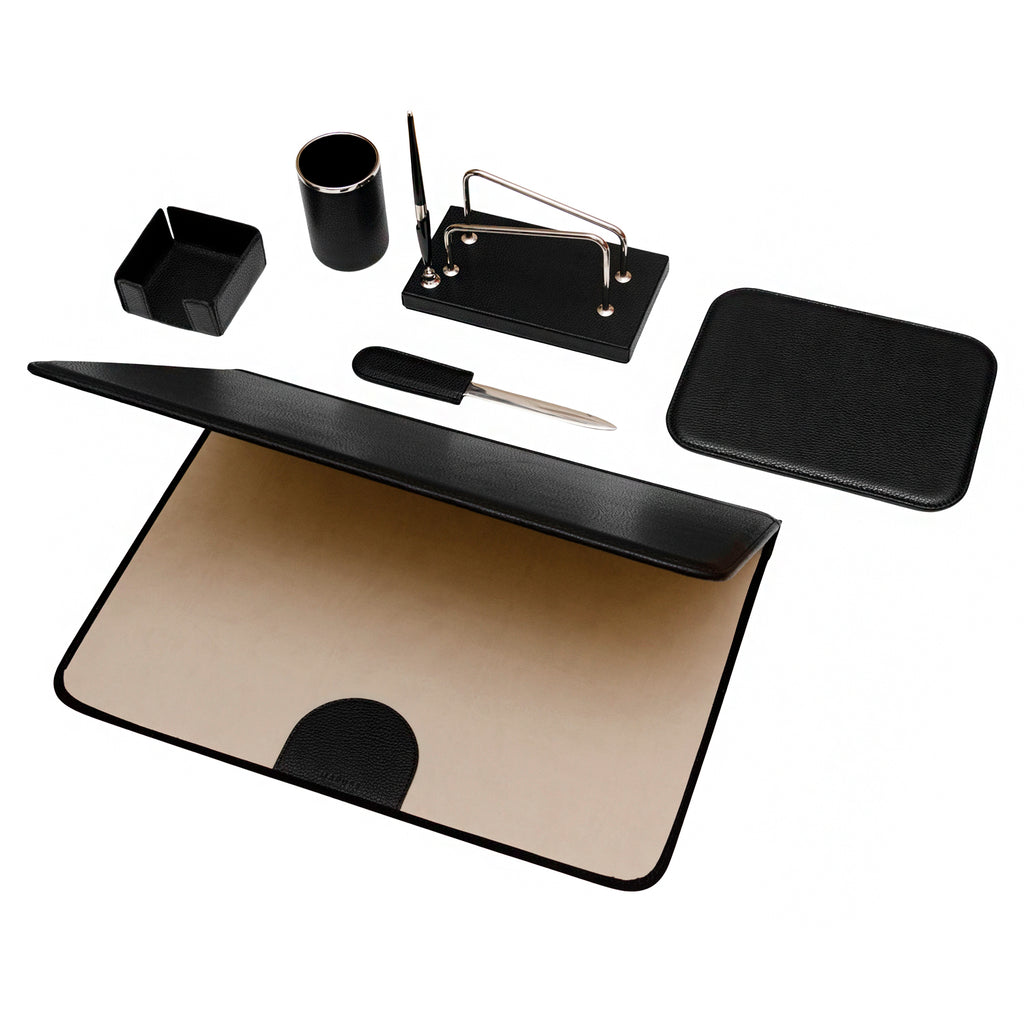 Grained Leather Desk Set