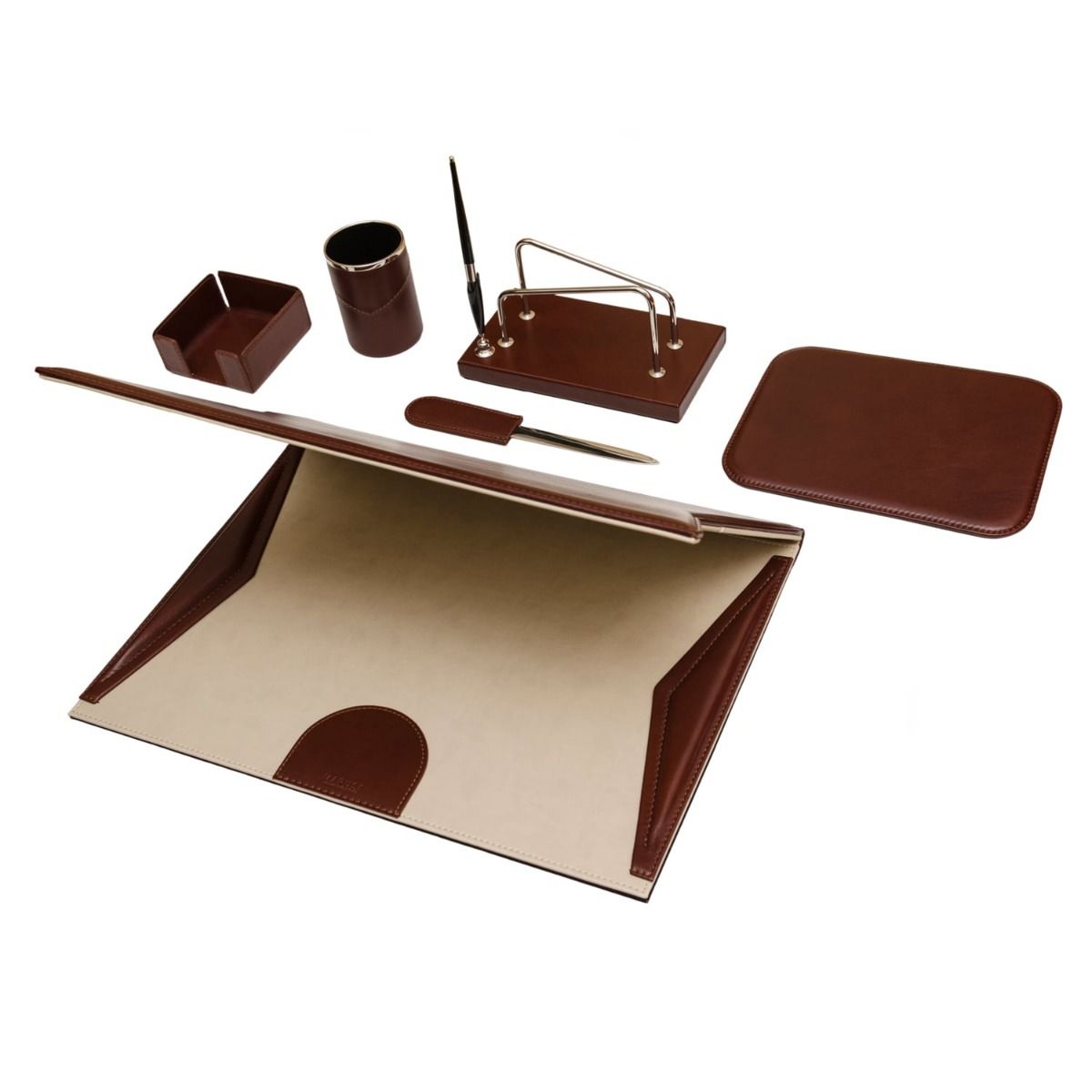 Set da Scrivania in Pelle