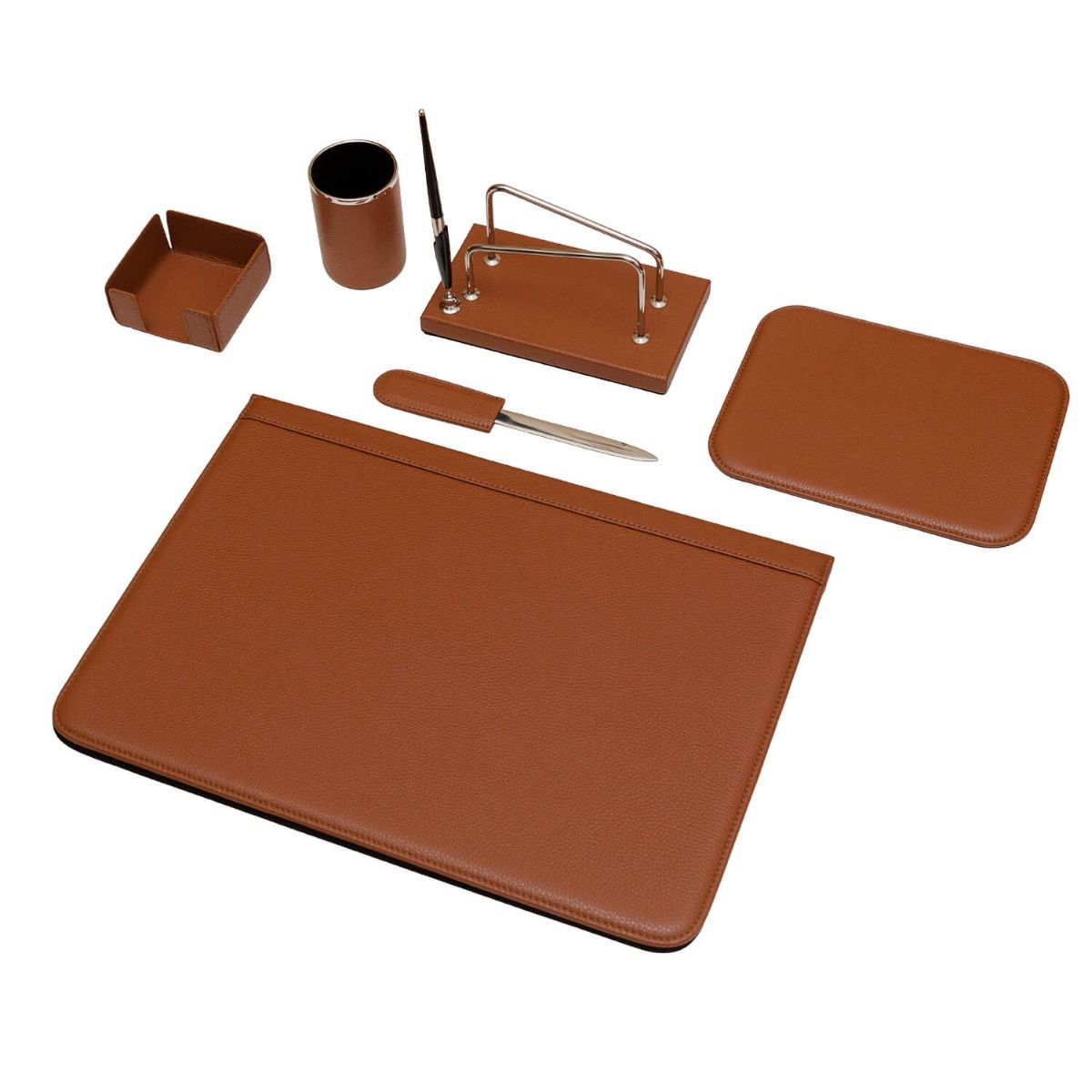 Grained Leather Desk Set