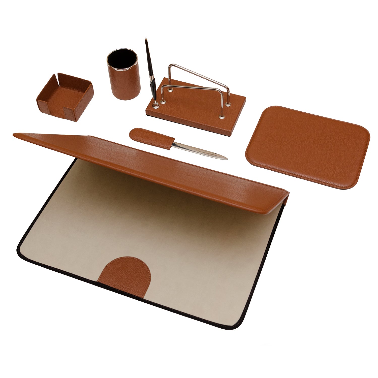 Set da Scrivania in Pelle