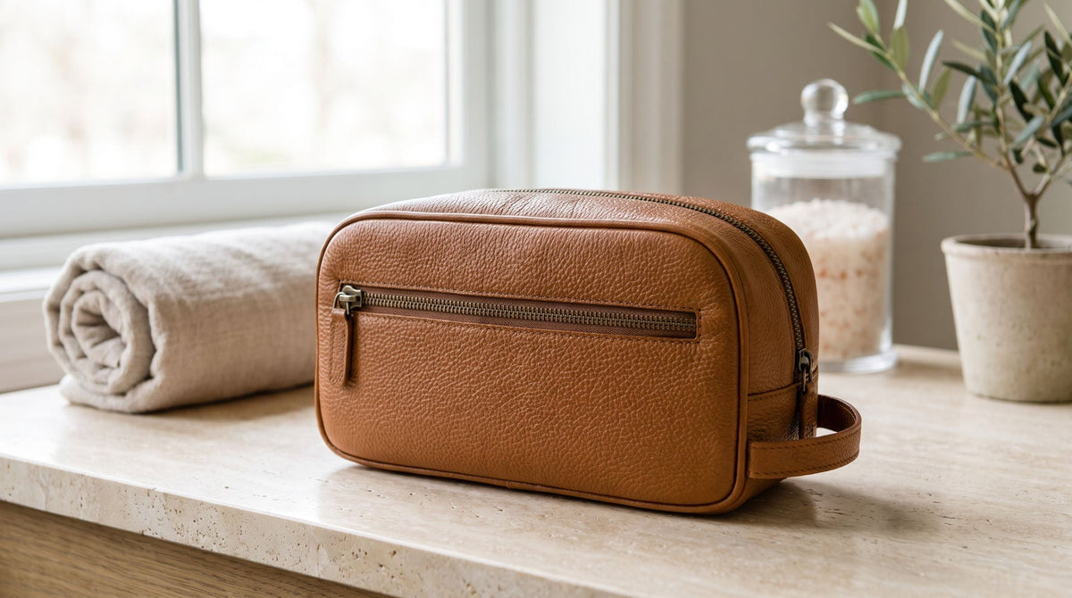 leather toiletry bag dopp kit maruse