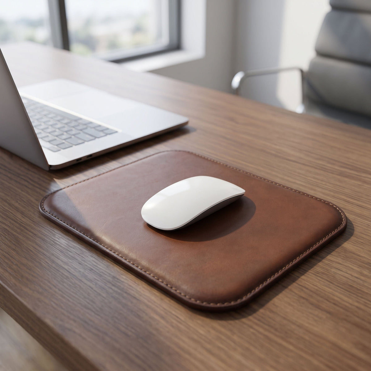 Leather mouse pads