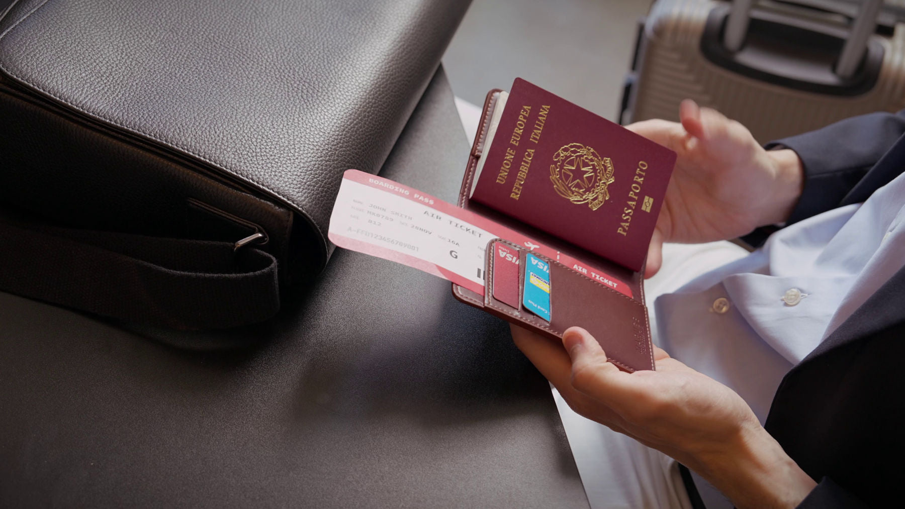 leather passport holder