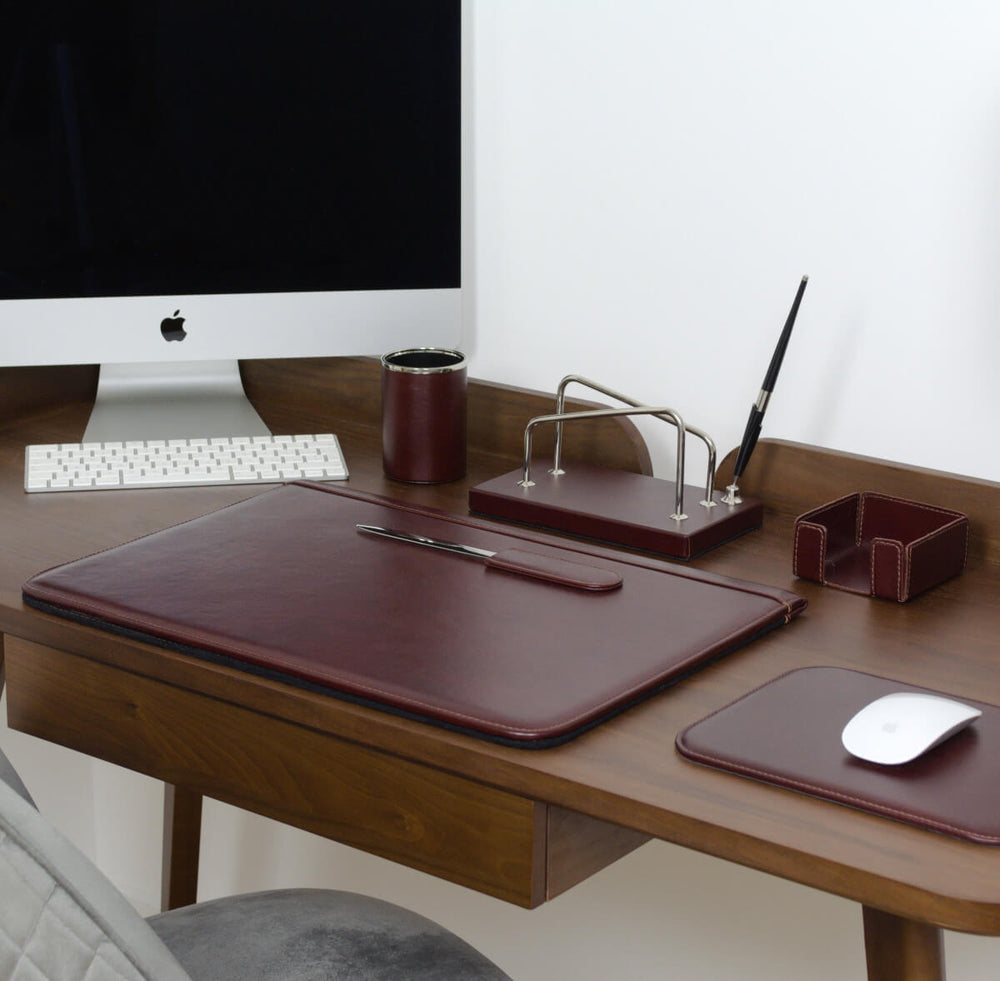 Leather Desk Set - Desk Office Accessories | Maruse