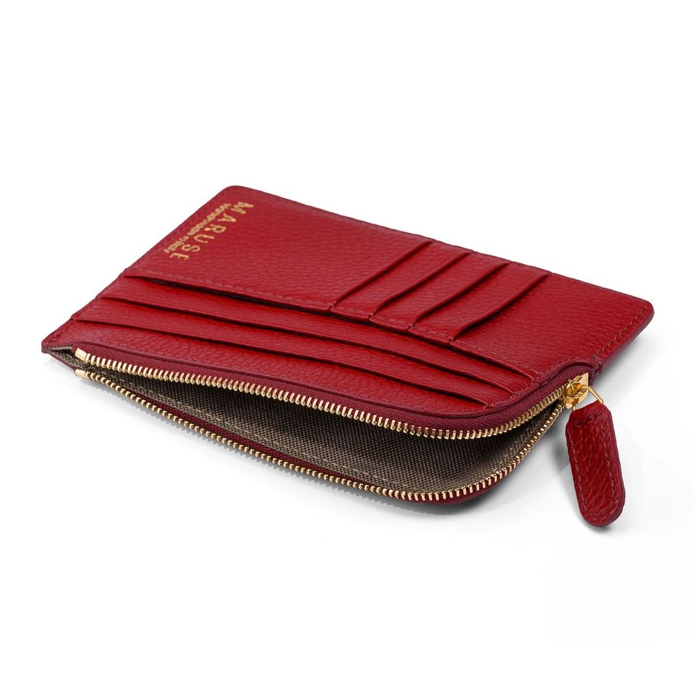 Leather Zipped Travel Wallet - Handmade in Italy | Maruse
