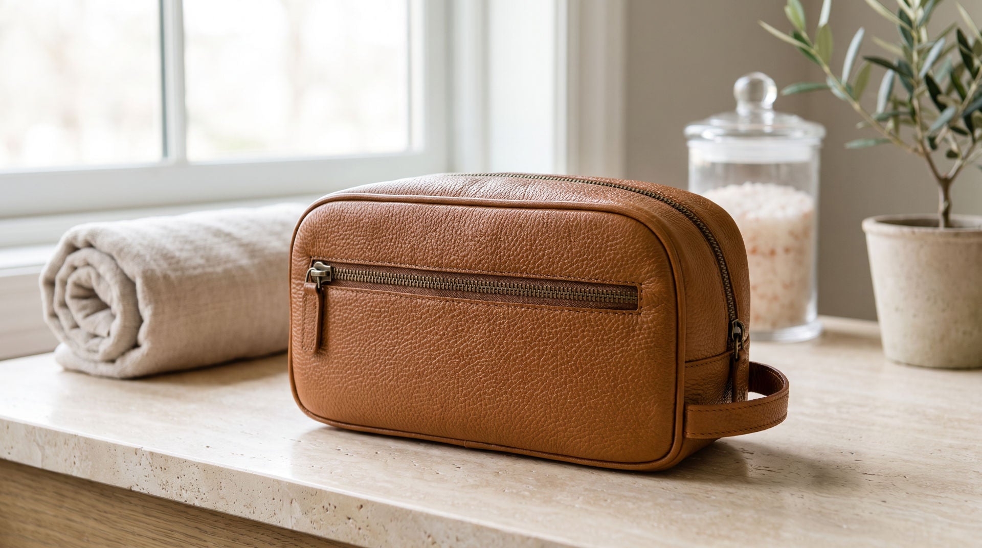 maruse leather toiletry bag 