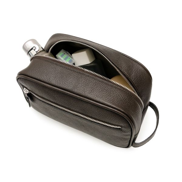 Leather Toiletry Travel Bag