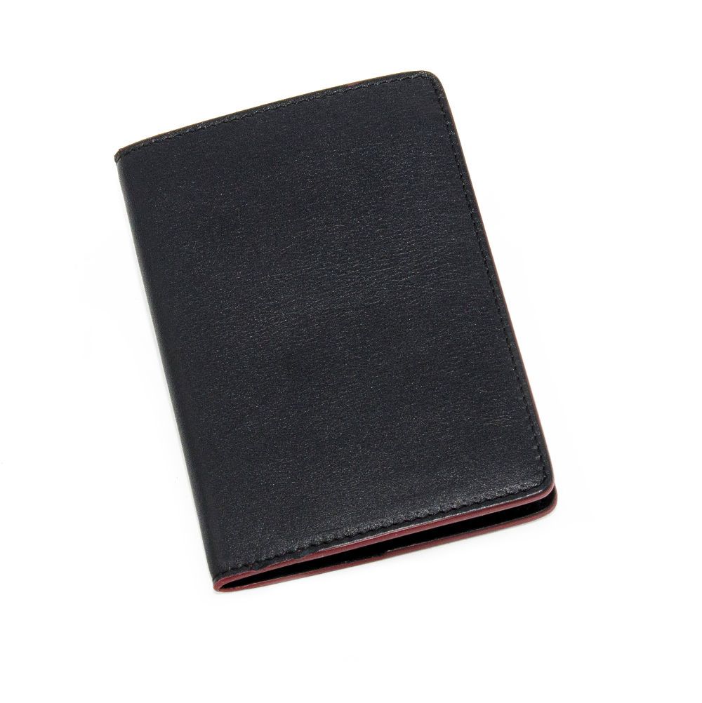 Black Leather Passport Holder